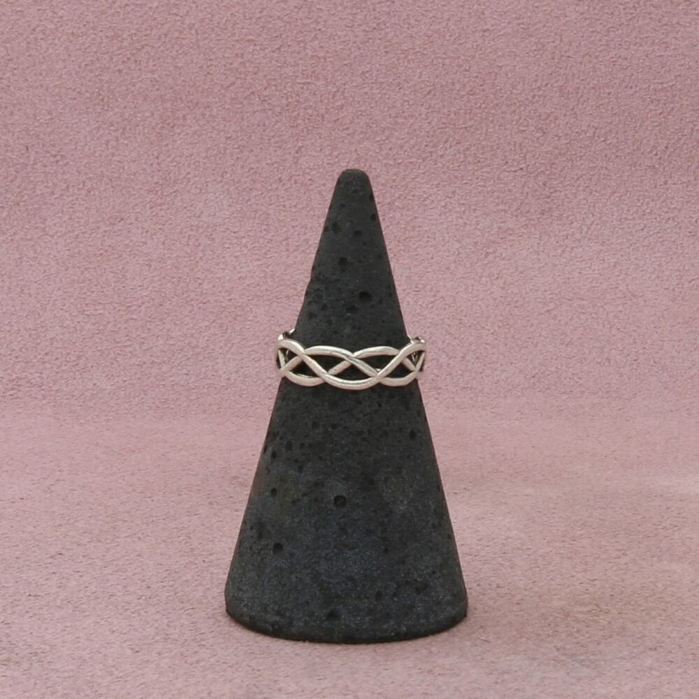 sterling silver braided band ring size 4